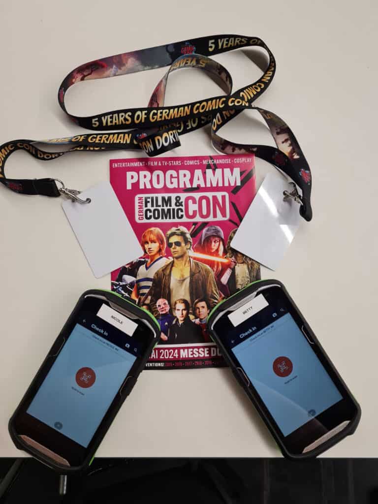Handset Scanners and Event Lanyard.
